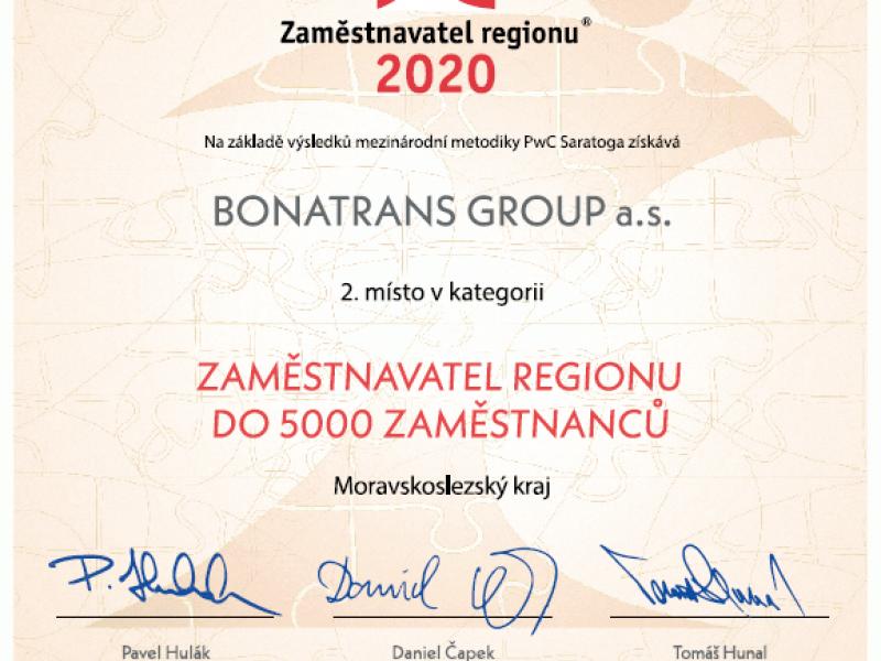 News - Employer of the Year 2020 of  Region: 2nd place